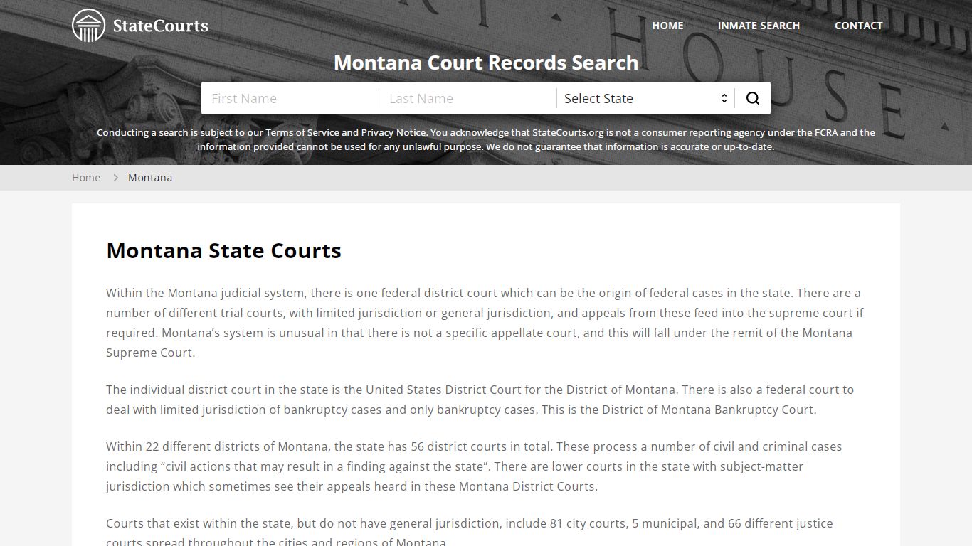 Montana Court Records - MT State Courts